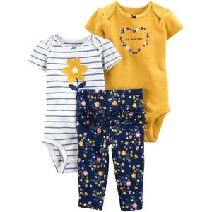 NWT Carter's Baby Girl 3 piece Floral Set